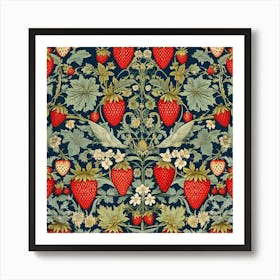 william morris floral fruit print 4 Art Print