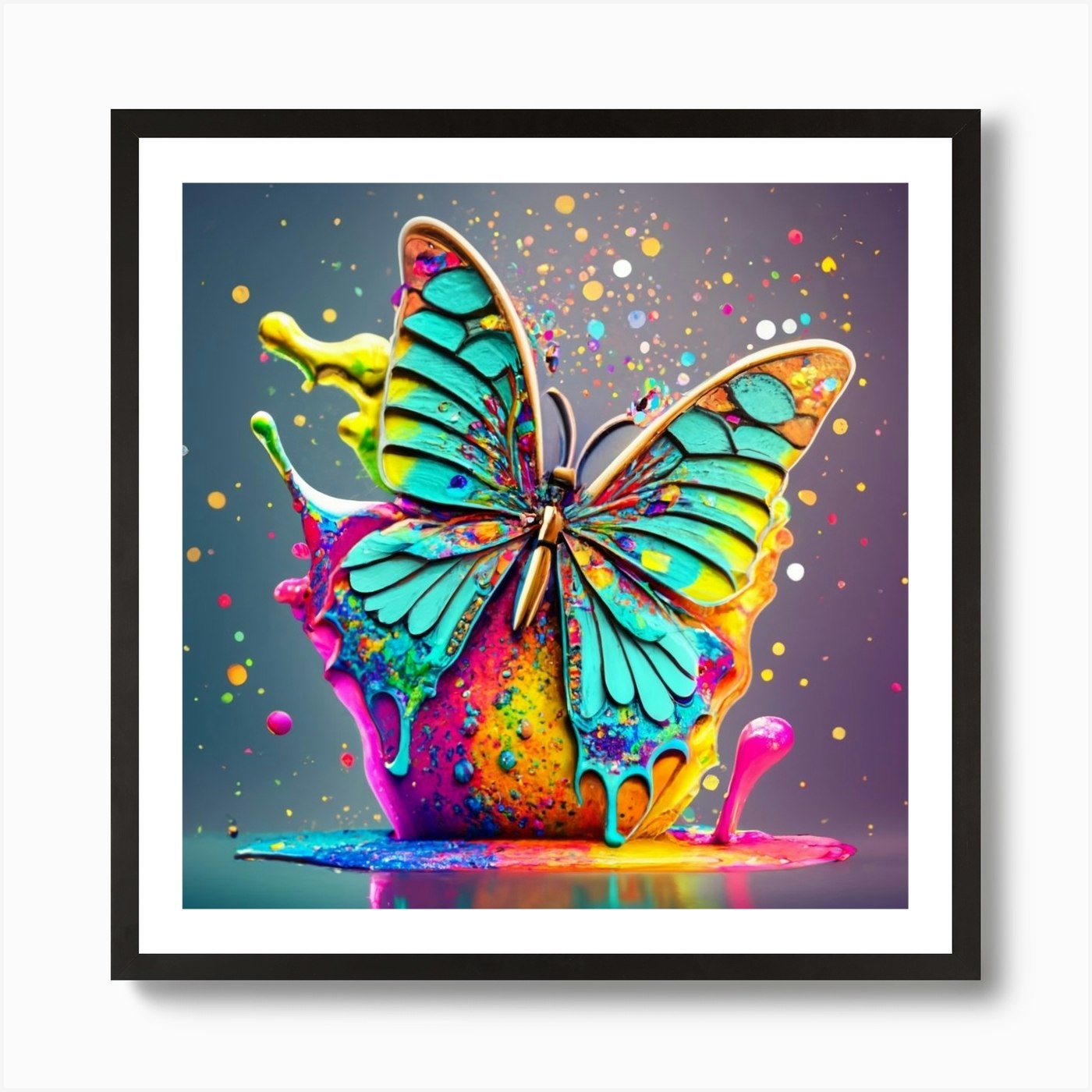 Colorful Butterflies Abstract | Art Print