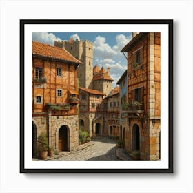 Medieval Town Art Print