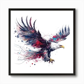 Portrait Of A Majestic Eagle In Flight Art Print