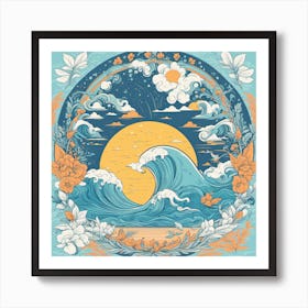 Waves In The Sea Art Print