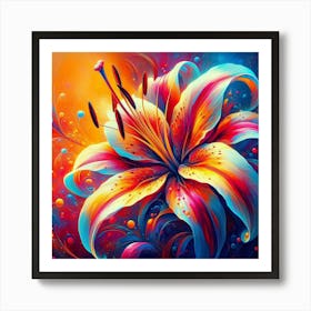 Colorful Lily 2 Art Print