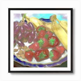 Ukyo Fruits And Vegetables  Art Print