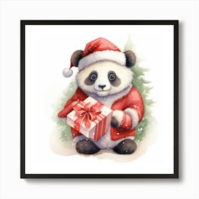 Christmas Panda 1 Art Print