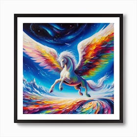 Rainbow Pegasus Art Print