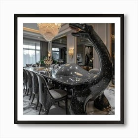 Dino Dining Room Art Print