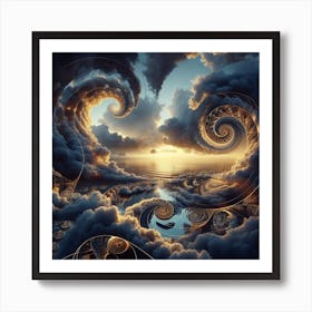 Spiral Clouds 1 Art Print