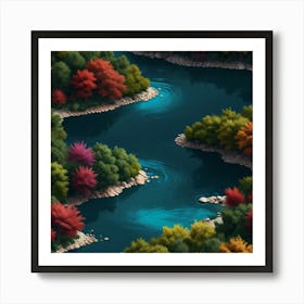  Unique Design Art Of River 0 Art Print