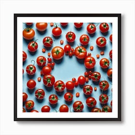 Red Tomatoes In A Circle Art Print