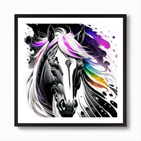 Rainbow Horse 3 Art Print