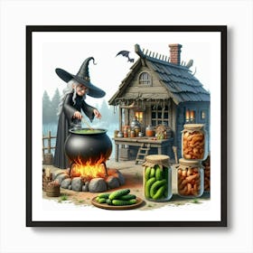 Witches In The Kitchen 1 Art Print