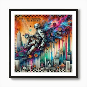 Robots Fall For Nothing Art Print