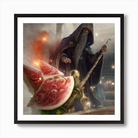 Wizard Of Watermelon Art Print