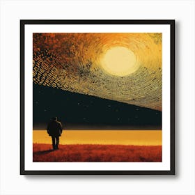 Man Standing In A Field Art Print