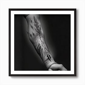 Lightning Bolt Tattoo Art Print