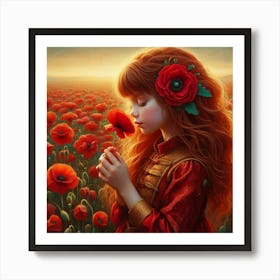 Poppy Girl 3 Art Print