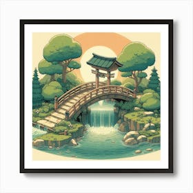 Japanese Bridge Art Print