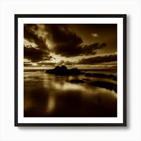 Sunset At The Beach 740 Art Print