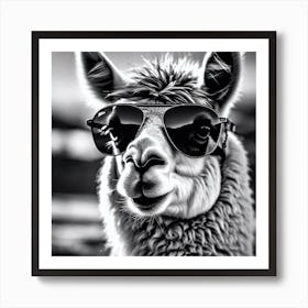 Llama In Sunglasses 4 Art Print