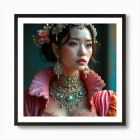 Portrait Of A Chinese Woman Art Print