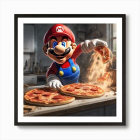 Mario Bros Pizza Art Print