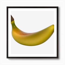 Banana On Black Background Art Print