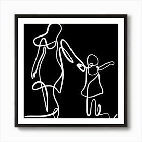 Mother And Her Daughter Happy Mother's Day Art Print