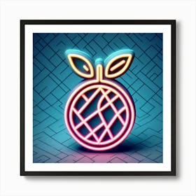 Neon Raspberry Logo Art Print