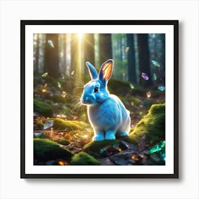 Fairy Rabbit In The Forest Poster