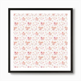 Meadow Blush Pink Spring Pattern Art Print