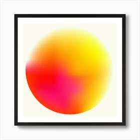 Abstarct Sphere Yellow And Orange Art Print