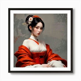 Creative Geisha Artwork 11 Art Print