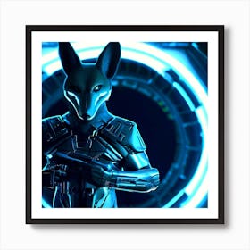 Fox In Space 1 Art Print