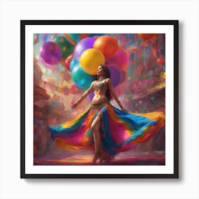 730484 She Is Belly Dancing In A Dance Suit Painted With Xl 1024 V1 0 Art Print