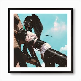 Space Gal Square Poster