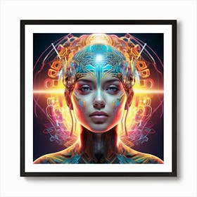 Futuristic Woman 7 Art Print