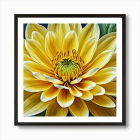 Yellow Dahlia 1 Art Print