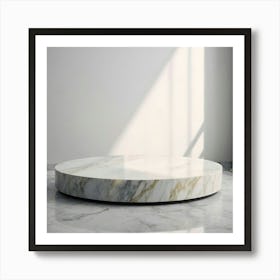 Round Marble Coffee Table 2 Art Print