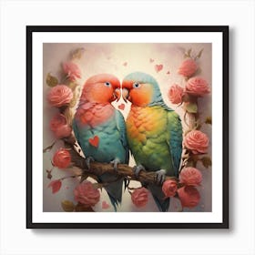 Lovebirds Art Print