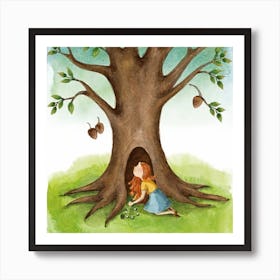Hug a Tree Daily Art Print