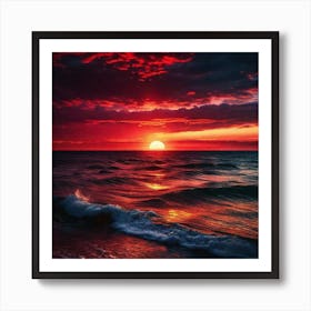 Sunset Over The Ocean 139 Art Print