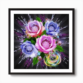 Gorgeous colorful spring flowers 5 Art Print