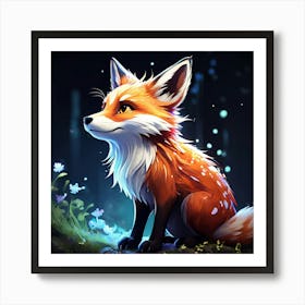 Fox In The Forest Art Print