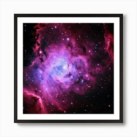 A Galaxy Of Hues Blending Forming A Celestial Pink Nebula Radiant In Cosmic Space Captured As If (2) Art Print