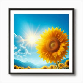 Sunflower Stock Videos & Royalty-Free Footage Art Print