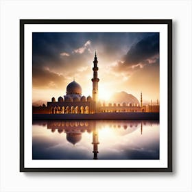 Sunrise At The Mosque Art Print