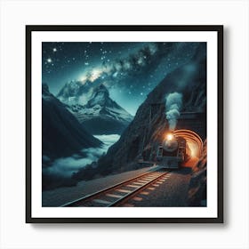 Train In The Tunnel 9 Art Print