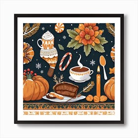 Autumnal Background Art Print