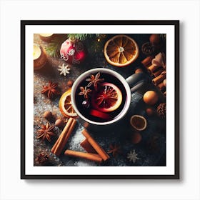 Mulled Wine And Winter Condiments Art Print