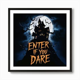 Happy halloween Illustration Spooky Horror devi background5 (3) Art Print